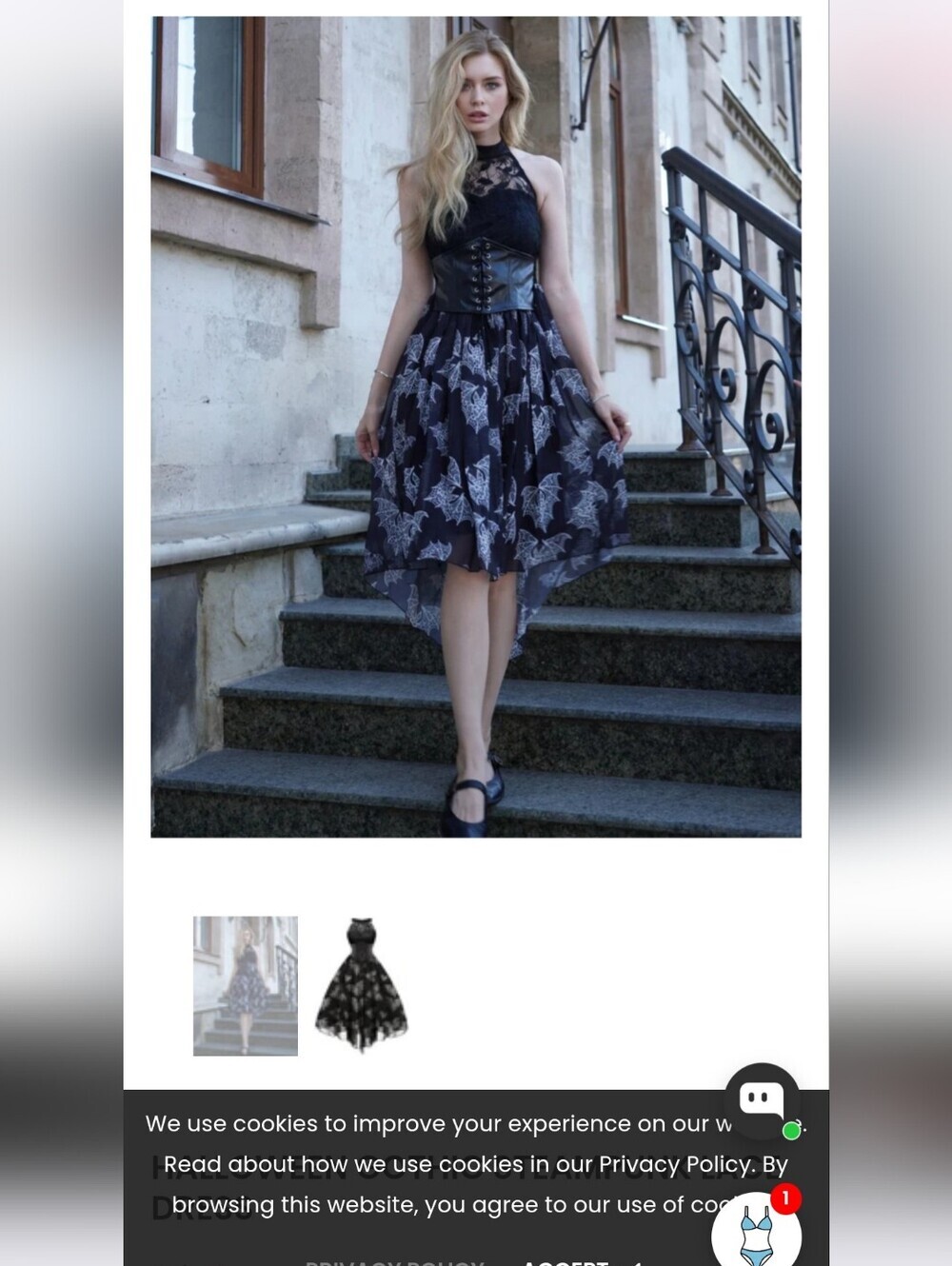 Gothic Steampunk Lace Dress